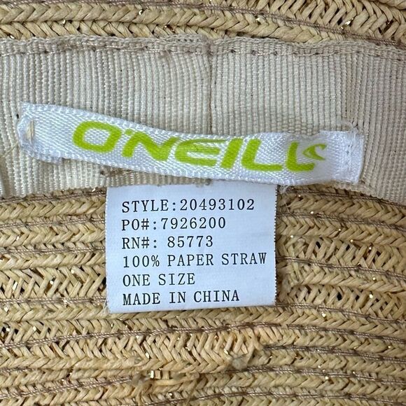 O’Neill 100% Paper Straw Boho Summer Packable Hat - Picture 9 of 10